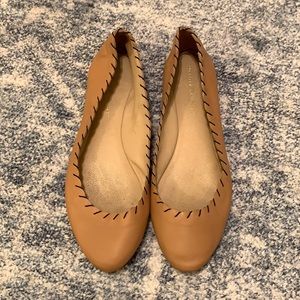 Loeffler Randall Tan Leather Flats
